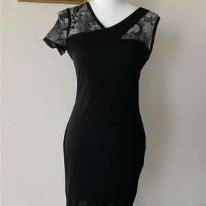 Black dress with lace detail